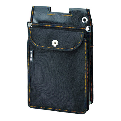 トラスコ TRUSCO 電気工事用腰袋 フタ付前ポケットタイプ ブラック TDO-FL-BK 837-1275 (商品コード：163669)