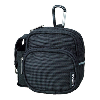 トラスコ TRUSCO コンパクトツールケース ツーワイドポケット ブラック TCTC1802-BK 365-5962 (商品コード：163730)