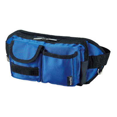 トラスコ TRUSCO ウエストポーチ 2ポケット ブルー TC-WDP-BL 392-6940 (商品コード：163751)