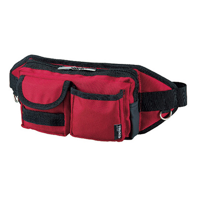 トラスコ TRUSCO ウエストポーチ 2ポケット レッド TC-WDP-R 392-6974 (商品コード：163753)