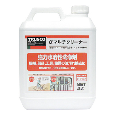 トラスコ TRUSCO 強力水溶性洗剤 「α」マルチクリーナー ALP-MP4 175-9248 (商品コード：166057)