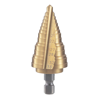 トラスコ TRUSCO 電気設備用ステップドリル 2枚刃チタンコーティング 21～33mm NMS-33EG 277-5832 (商品コード：167819)