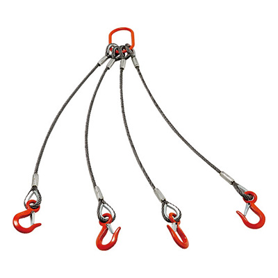 トラスコ TRUSCO 4本吊りアルミロックスリング フック付き 6mm×1m 1S TWEL-4P-6S1 160-6398 (商品コード：168251)