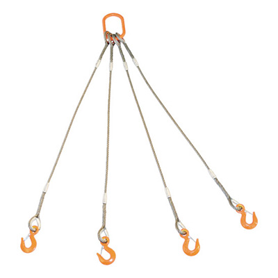 トラスコ TRUSCO 4本吊りWスリング フック付き 6mm×2m 1S GRE-4P-6S2 819-1725 (商品コード：168262)