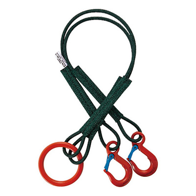 トラスコ TRUSCO 2本吊セフティパワーロープ 径12mm 長さ1.5m 1台 SP2-1215-800 161-2263 (商品コード：168310)