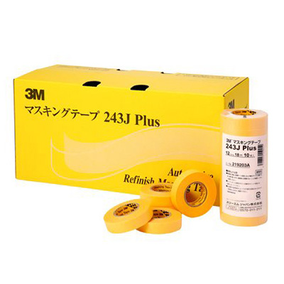 3M マスキングテープ 243J Plus 18mm×18M 1ケース (7巻×10本入り) (商品コード：036979)