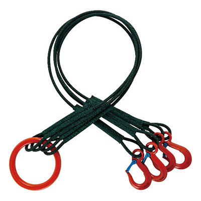 トラスコ TRUSCO 4本吊セフティパワーロープ 径12mm 長さ1.5m 1台 SP4-1215-1600 161-2265 (商品コード：168312)