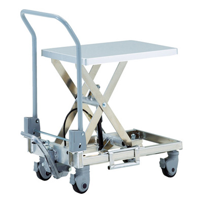 トラスコ TRUSCO アルミハンドリフター80㎏ 足踏み油圧式 500×800 HLF-S80A 484-6460 (商品コード：168598)