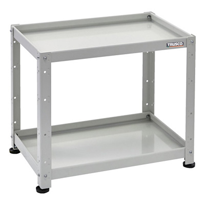 トラスコ TRUSCO 小型ボルト式棚 バーディワゴンラック型 600×400 2段 ホワイト BDW-R662-W 272-1013 (商品コード：169206)