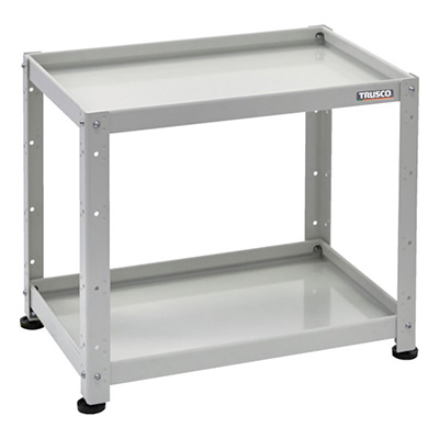 トラスコ TRUSCO 小型ボルト式棚 バーディワゴンラック型 750×500 2段 ホワイト BDW-R672-W 272-1005 (商品コード：169208)