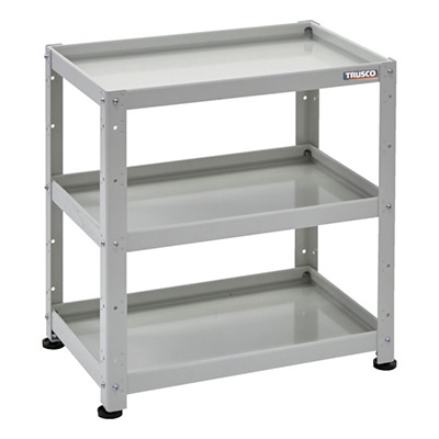トラスコ TRUSCO 小型ボルト式棚 バーディワゴンラック型 600×400 3段 ホワイト BDW-R763-W 272-1008 (商品コード：169214)
