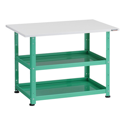 トラスコ TRUSCO 小型ボルト式棚 バーディワゴンラック型 750×500 天板付 ヤンググリーン BDW-R772T-YG 272-1035 (商品コード：169217)