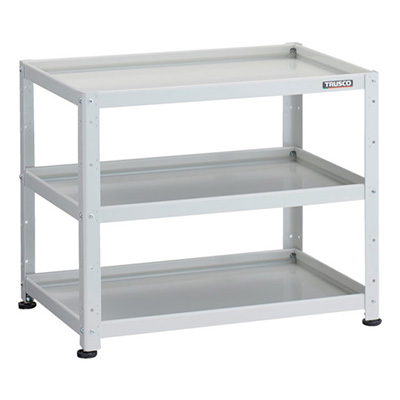 トラスコ TRUSCO 小型ボルト式棚 バーディワゴンラック型 750×500 3段 ホワイト BDW-R773-W 272-1004 (商品コード：169218)
