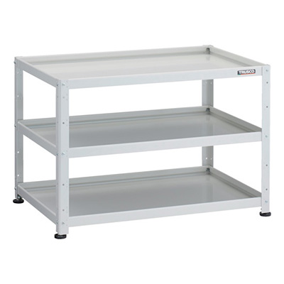 トラスコ TRUSCO 小型ボルト式棚 バーディワゴンラック型 900×600 3段 ホワイト BDW-R793-W 272-1012 (商品コード：169220)