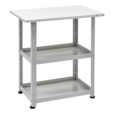トラスコ TRUSCO 小型ボルト式棚 バーディワゴンラック型 600×400 天板付 ホワイト BDW-R962T-W 272-1033 (商品コード：169222)