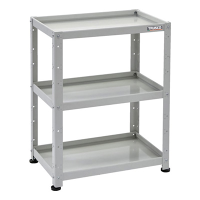 トラスコ TRUSCO 小型ボルト式棚 バーディワゴンラック型 600×400 3段 ホワイト BDW-R963-W 272-1016 (商品コード：169228)