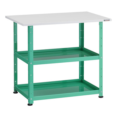 トラスコ TRUSCO 小型ボルト式棚 バーディワゴンラック型 750×500 天板付 ヤンググリーン BDW-R972T-YG 272-1032 (商品コード：169231)