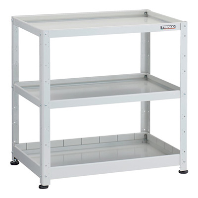 トラスコ TRUSCO 小型ボルト式棚 バーディワゴンラック型 750×500 浅2深1段 ホワイト BDW-R973F1-W 269-7200 (商品コード：169232)