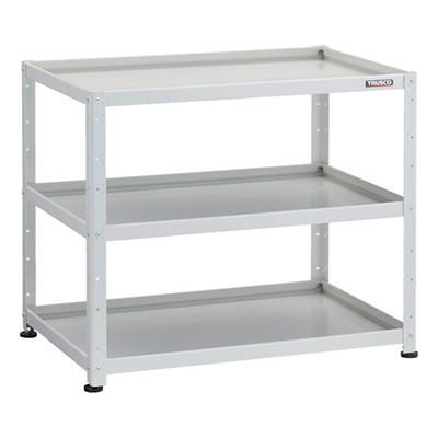 トラスコ TRUSCO 小型ボルト式棚 バーディワゴンラック型 900×600 3段 ホワイト BDW-R993-W 272-1002 (商品コード：169238)
