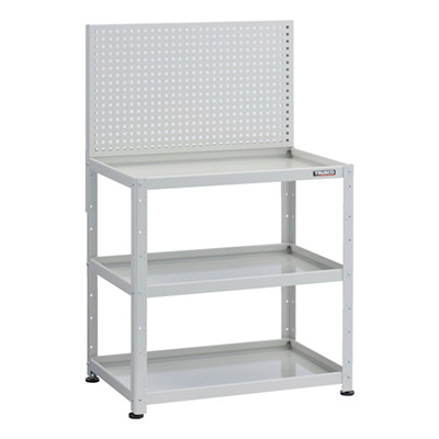 トラスコ TRUSCO 小型ボルト式棚 バーディワゴンラック型 上部パンチングパネル 750×500×1330 BDW-RP973-W 269-7210 (商品コード：169246)