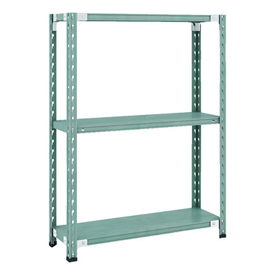 トラスコ TRUSCO CB型セミボルトレス軽量棚 900×300×H1200 3段 グリーン CB-4333-GN 115-4987 (商品コード：169272)