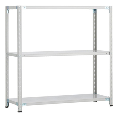 トラスコ TRUSCO CB型セミボルトレス軽量棚 900×450×H1200 3段 WG色 CB-4343-WG 254-5618 (商品コード：169277)