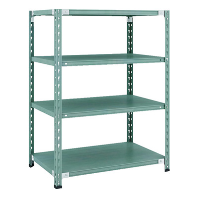 トラスコ TRUSCO CB型セミボルトレス軽量棚 900×600×H1200 4段 グリーン CB-4364-GN 115-4992 (商品コード：169282)