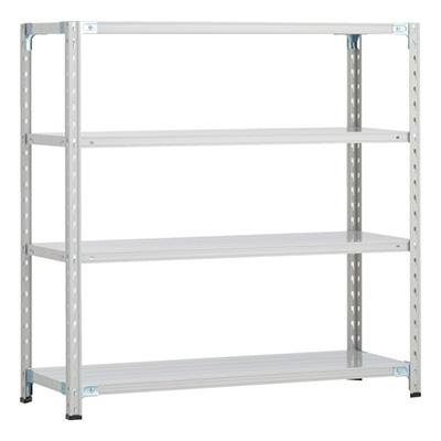 トラスコ TRUSCO CB型セミボルトレス軽量棚 1200×300×H1200 4段 WG色 CB-4434-WG 254-5613 (商品コード：169287)