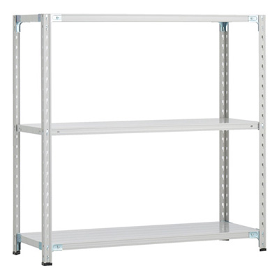 トラスコ TRUSCO CB型セミボルトレス軽量棚 1200×450×H1200 3段 WG色 CB-4443-WG 254-5609 (商品コード：169289)