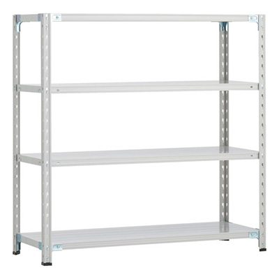 トラスコ TRUSCO CB型セミボルトレス軽量棚 1200×450×H1200 4段 WG色 CB-4444-WG 254-5620 (商品コード：169291)