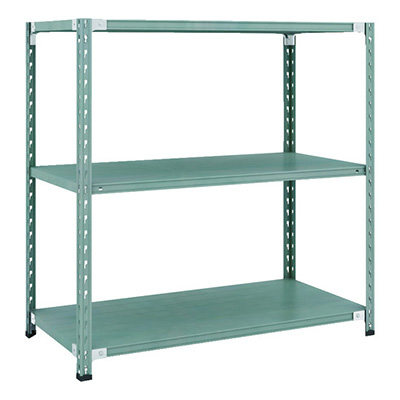 トラスコ TRUSCO CB型セミボルトレス軽量棚 1200×600×H1200 3段 グリーン CB-4463-GN 115-4997 (商品コード：169292)