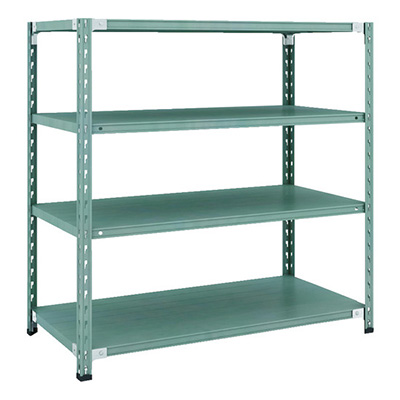 トラスコ TRUSCO CB型セミボルトレス軽量棚 1200×600×H1200 4段 グリーン CB-4464-GN 115-4998 (商品コード：169294)