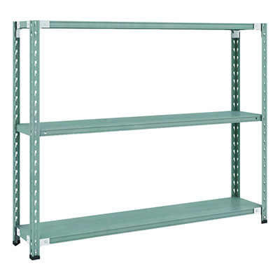 トラスコ TRUSCO CB型セミボルトレス軽量棚 1500×300×H1200 3段 グリーン CB-4533-GN 115-4999 (商品コード：169296)