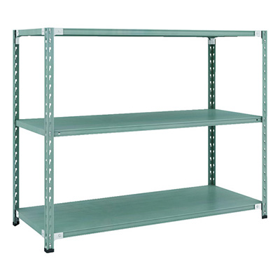 トラスコ TRUSCO CB型セミボルトレス軽量棚 1500×600×H1200 3段 グリーン CB-4563-GN 115-5003 (商品コード：169304)