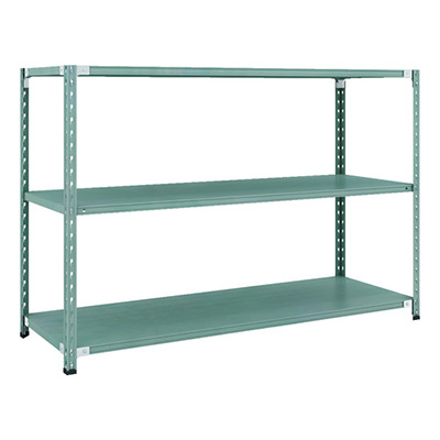 トラスコ TRUSCO CB型セミボルトレス軽量棚 1800×600×H1200 3段 グリーン CB-4663-GN 115-5009 (商品コード：169316)