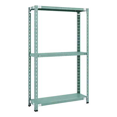 トラスコ TRUSCO CB型セミボルトレス軽量棚 900×300×H1500 3段 グリーン CB-5333-GN 115-5126 (商品コード：169320)