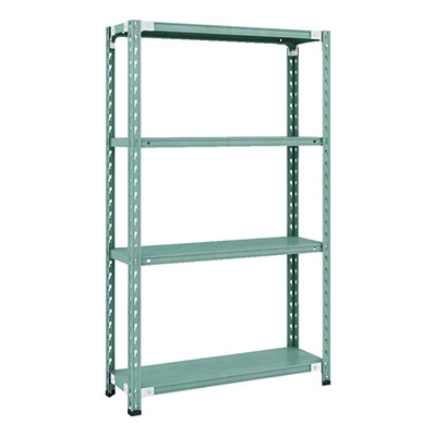 トラスコ TRUSCO CB型セミボルトレス軽量棚 900×300×H1500 4段 グリーン CB-5334-GN 115-5127 (商品コード：169322)