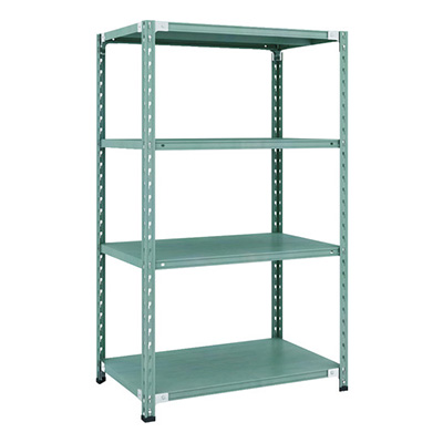 トラスコ TRUSCO CB型セミボルトレス軽量棚 900×600×H1500 4段 グリーン CB-5364-GN 115-5132 (商品コード：169330)