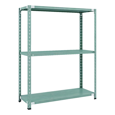 トラスコ TRUSCO CB型セミボルトレス軽量棚 1200×450×H1500 3段 グリーン CB-5443-GN 115-5135 (商品コード：169336)