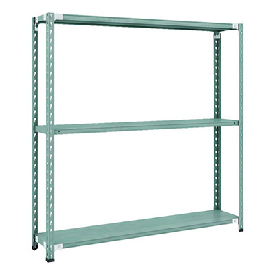 トラスコ TRUSCO CB型セミボルトレス軽量棚 1500×300×H1500 3段 グリーン CB-5533-GN 115-5139 (商品コード：169344)
