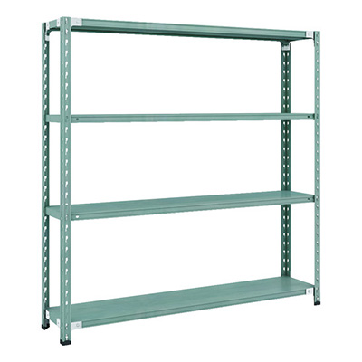 トラスコ TRUSCO CB型セミボルトレス軽量棚 1500×300×H1500 4段 グリーン CB-5534-GN 115-5140 (商品コード：169346)