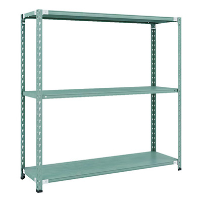 トラスコ TRUSCO CB型セミボルトレス軽量棚 1500×450×H1500 3段 グリーン CB-5543-GN 115-5141 (商品コード：169348)
