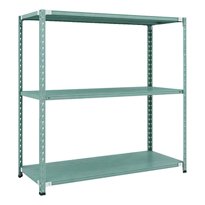 トラスコ TRUSCO CB型セミボルトレス軽量棚 1500×600×H1500 3段 グリーン CB-5563-GN 115-5143 (商品コード：169352)