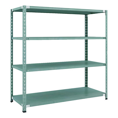 トラスコ TRUSCO CB型セミボルトレス軽量棚 1500×600×H1500 4段 グリーン CB-5564-GN 115-5144 (商品コード：169354)