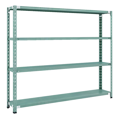 トラスコ TRUSCO CB型セミボルトレス軽量棚 1800×300×H1500 4段 グリーン CB-5634-GN 115-5146 (商品コード：169358)