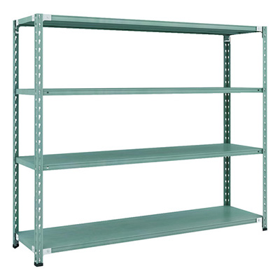 トラスコ TRUSCO CB型セミボルトレス軽量棚 1800×450×H1500 4段 グリーン CB-5644-GN 115-5148 (商品コード：169362)