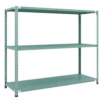 トラスコ TRUSCO CB型セミボルトレス軽量棚 1800×600×H1500 3段 グリーン CB-5663-GN 115-5149 (商品コード：169364)