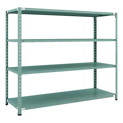 トラスコ TRUSCO CB型セミボルトレス軽量棚 1800×600×H1500 4段 グリーン CB-5664-GN 115-5150 (商品コード：169366)