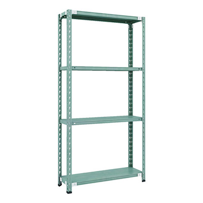 トラスコ TRUSCO CB型セミボルトレス軽量棚 900×300×H1800 4段 グリーン CB-6334-GN 115-5166 (商品コード：169368)