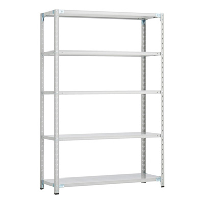 トラスコ TRUSCO CB型セミボルトレス軽量棚 900×300×H1800 5段 WG色 CB-6335-WG 254-5662 (商品コード：169371)